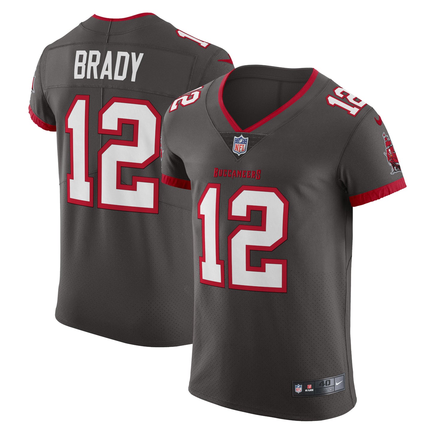 Tampa Bay Buccaneers Tom Brady Pewter Alternate Vapor Elite Jersey JS3421