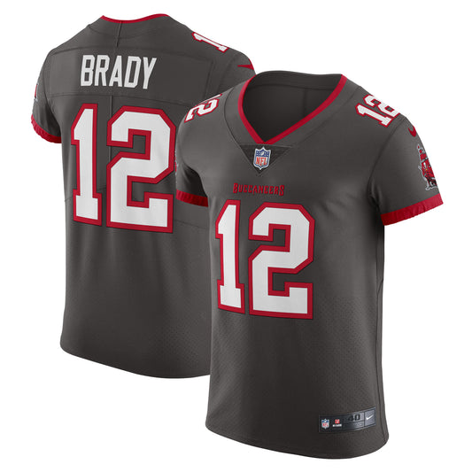 Tampa Bay Buccaneers Tom Brady Pewter Alternate Vapor Elite Jersey JS3421