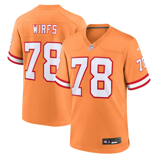 Tampa Bay Buccaneers Tristan Wirfs Orange Throwback Game Jersey JS3013