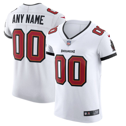 Tampa Bay Buccaneers White Vapor Elite Custom Jersey JS8525