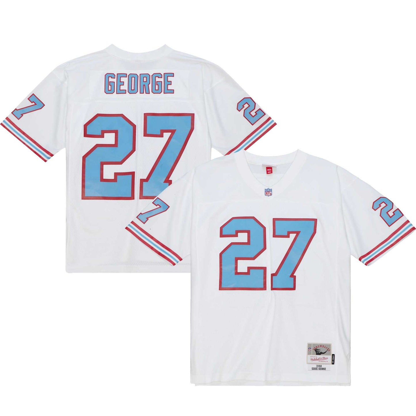 Tennessee Oilers Eddie George Mitchell & Ness White Legacy Jersey JS1624