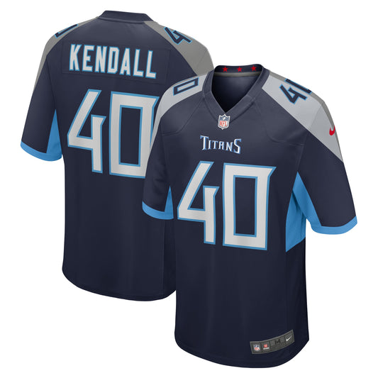 Tennessee Titans Anthony Kendall Navy Team Game Jersey JS2945