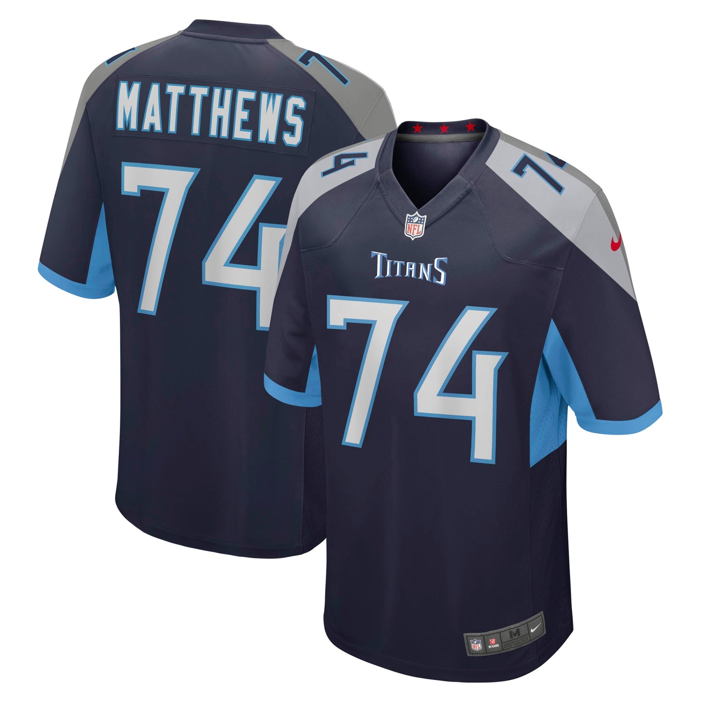 Tennessee Titans Bruce Matthews Navy Retired Player Jersey JS3477