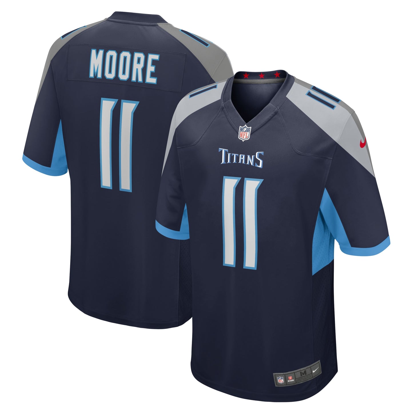 Tennessee Titans Chris Moore Navy Game Jersey JS7008