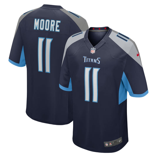 Tennessee Titans Chris Moore Navy Game Jersey JS7008