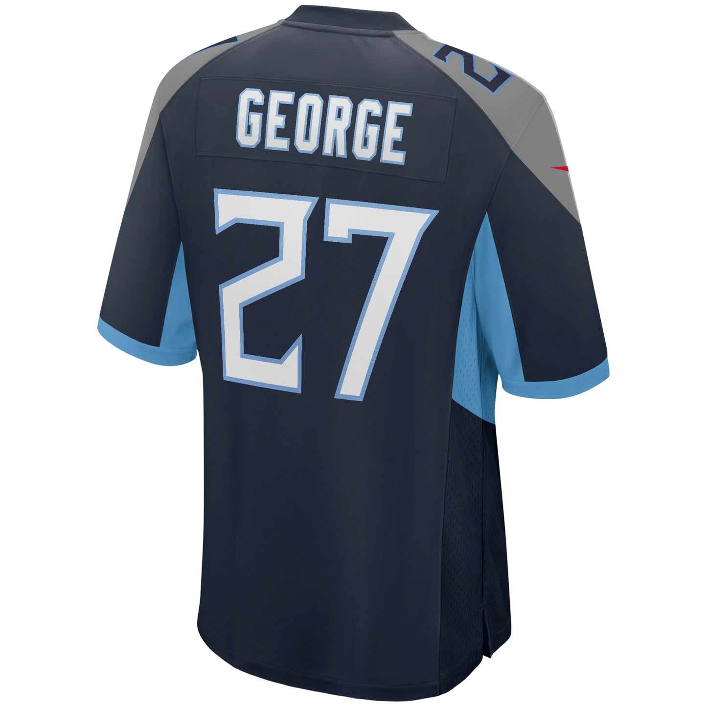Tennessee Titans Eddie George Navy Game Retired Player Jersey JS3612