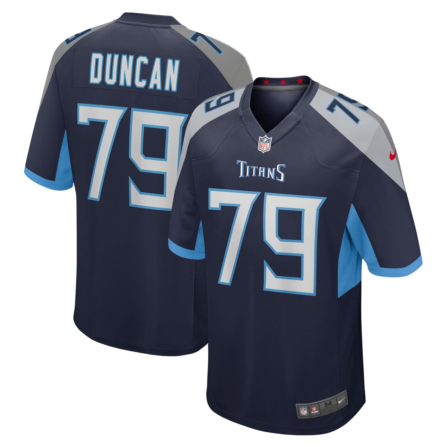 Tennessee Titans Jaelyn Duncan Navy Team Game Jersey JS9749