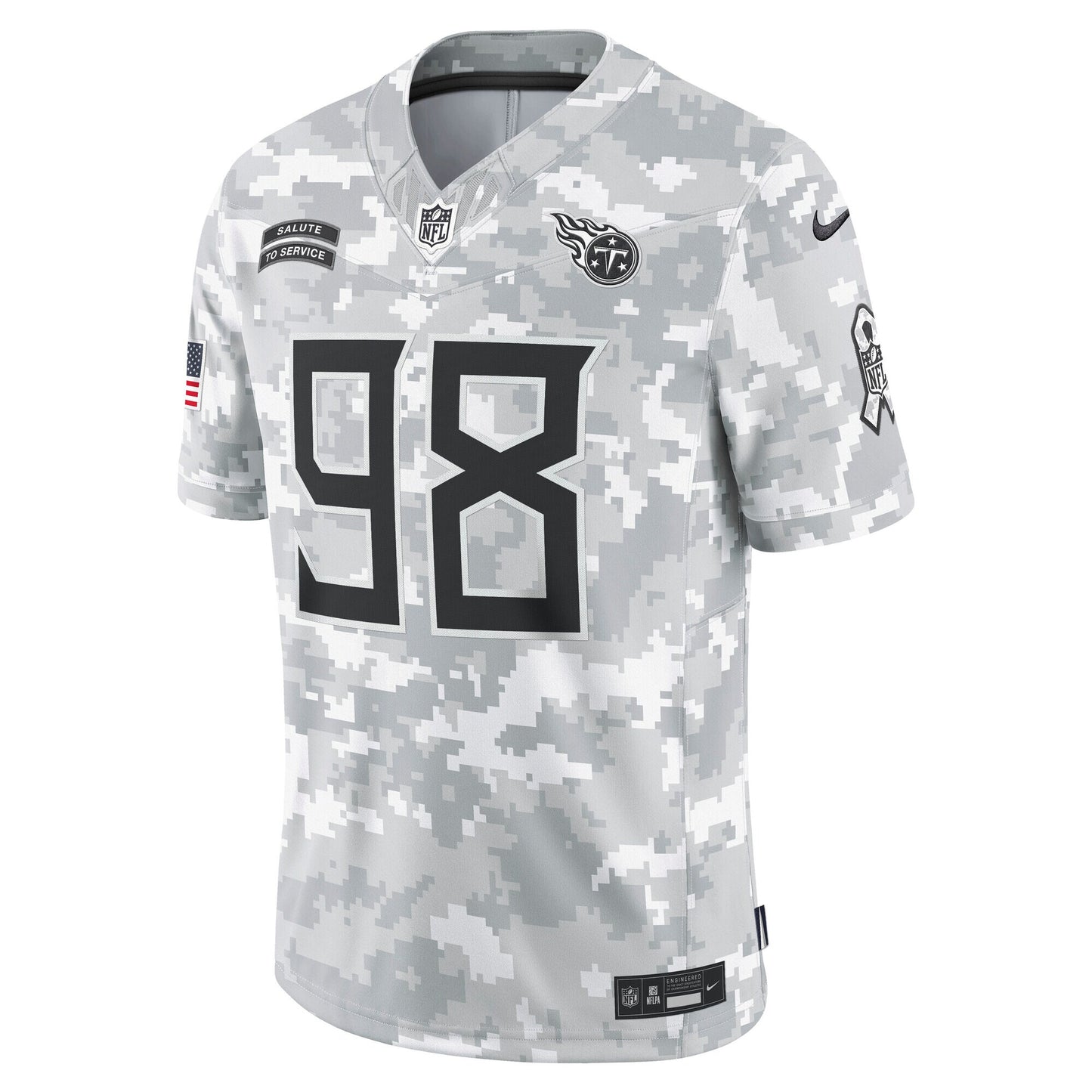 Tennessee Titans Jeffery Simmons Arctic Camo 2024 Salute to Service Limited Jersey JS2744