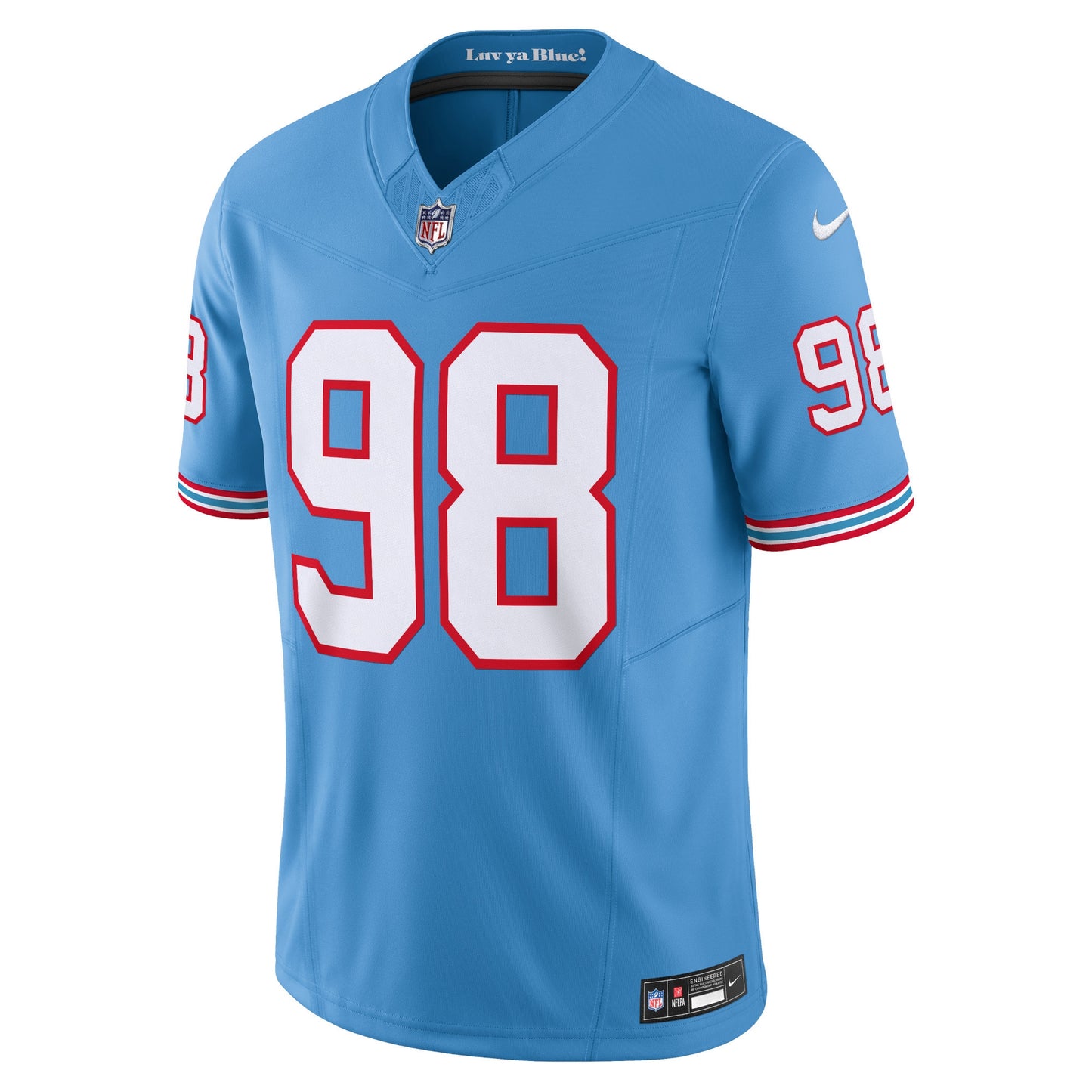 Tennessee Titans Jeffery Simmons Light Blue Vapor F.U.S.E. Limited Jersey JS2222