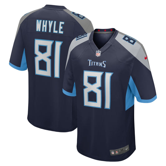 Tennessee Titans Josh Whyle Navy Team Game Jersey JS8936
