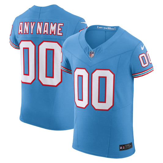 Tennessee Titans Light Blue Vapor F.U.S.E. Elite Custom Jersey JS8524