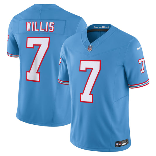Tennessee Titans Malik Willis Light Blue Vapor F.U.S.E. Limited Jersey JS5422