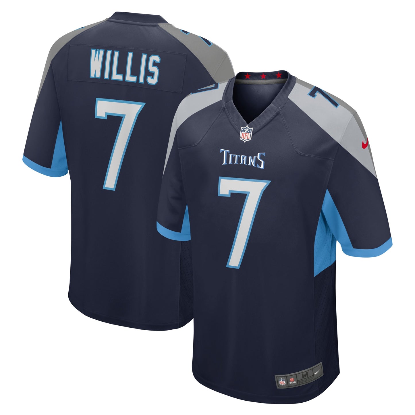 Tennessee Titans Malik Willis Navy Player Game Jersey JS6183