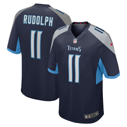 Tennessee Titans Mason Rudolph Navy Game Jersey JS7547