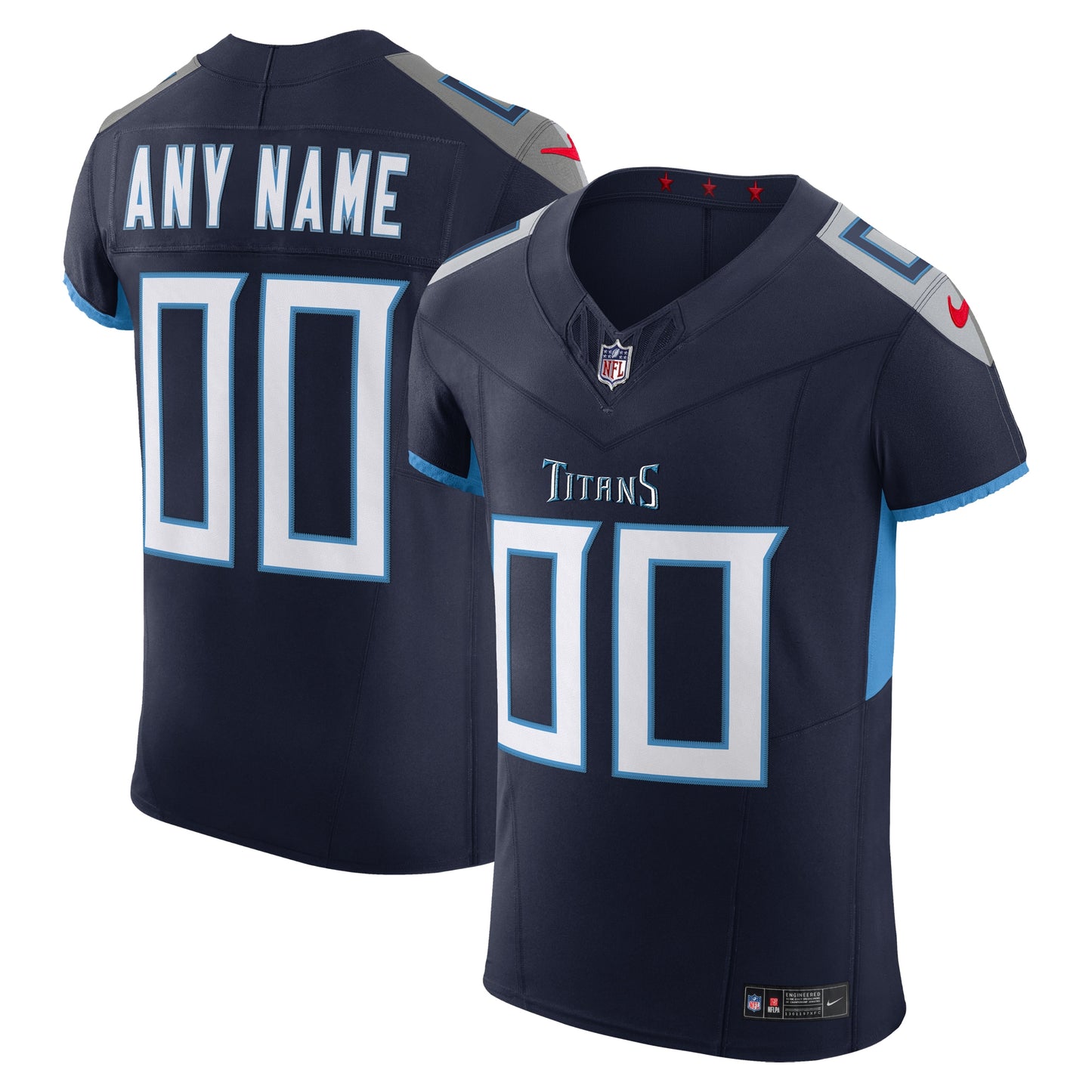 Tennessee Titans Navy Vapor F.U.S.E. Elite Custom Jersey JS7512