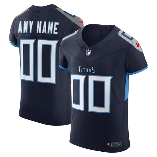 Tennessee Titans Navy Vapor F.U.S.E. Elite Custom Jersey JS7512