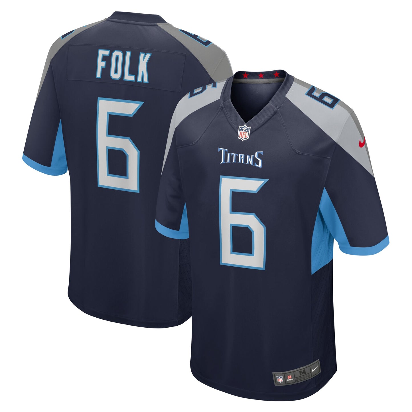 Tennessee Titans Nick Folk Navy Team Game Jersey JS6033