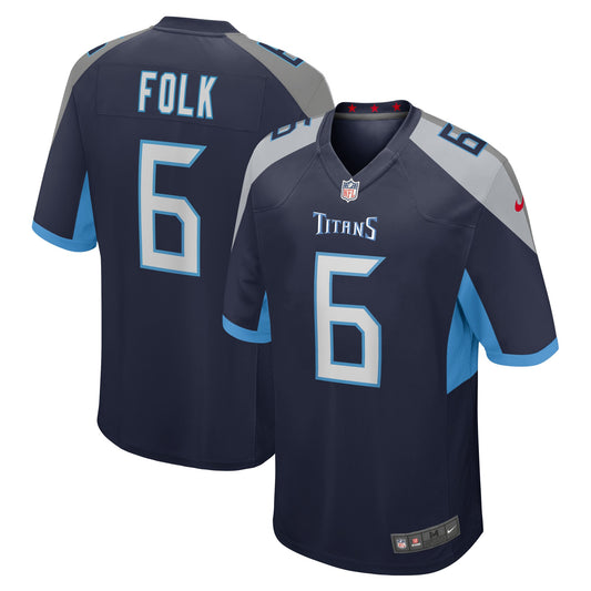 Tennessee Titans Nick Folk Navy Team Game Jersey JS6033