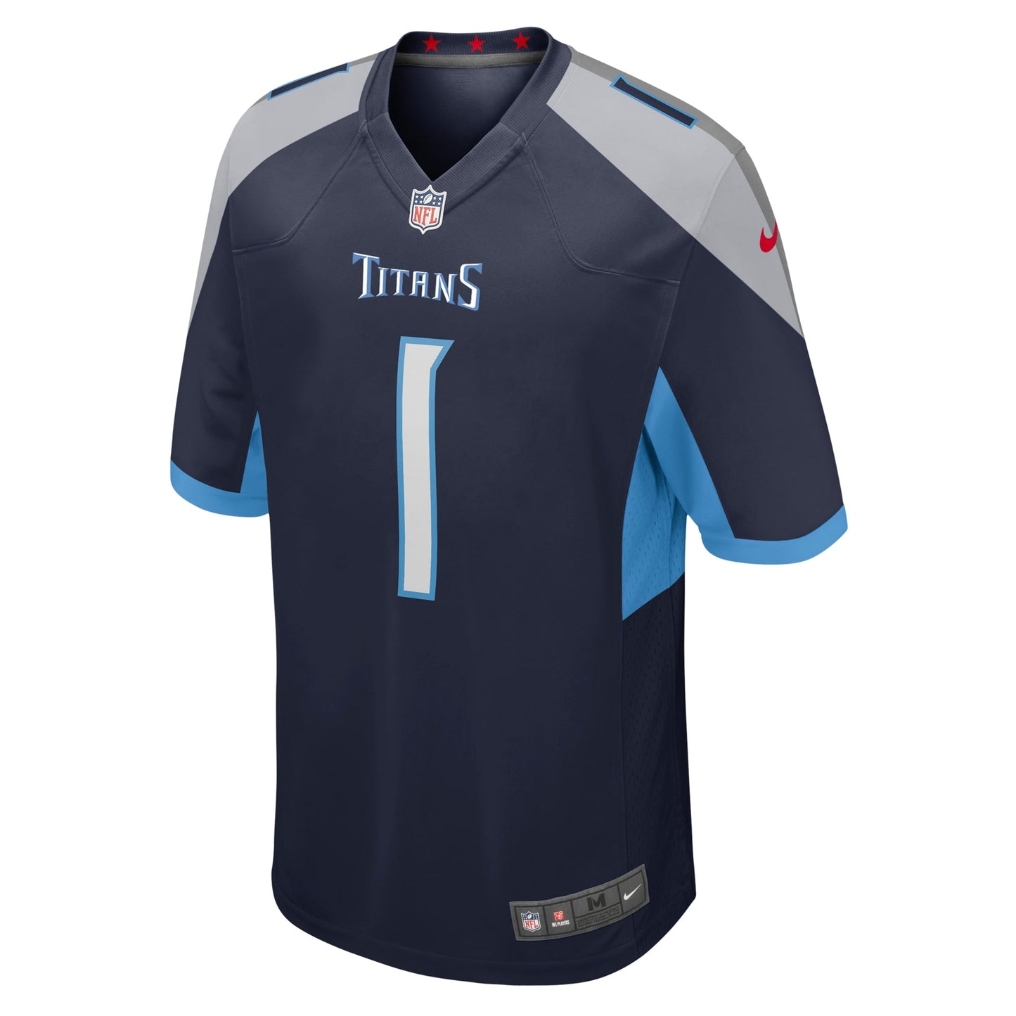 Tennessee Titans Number 1 Dad Navy Game Jersey JS8326