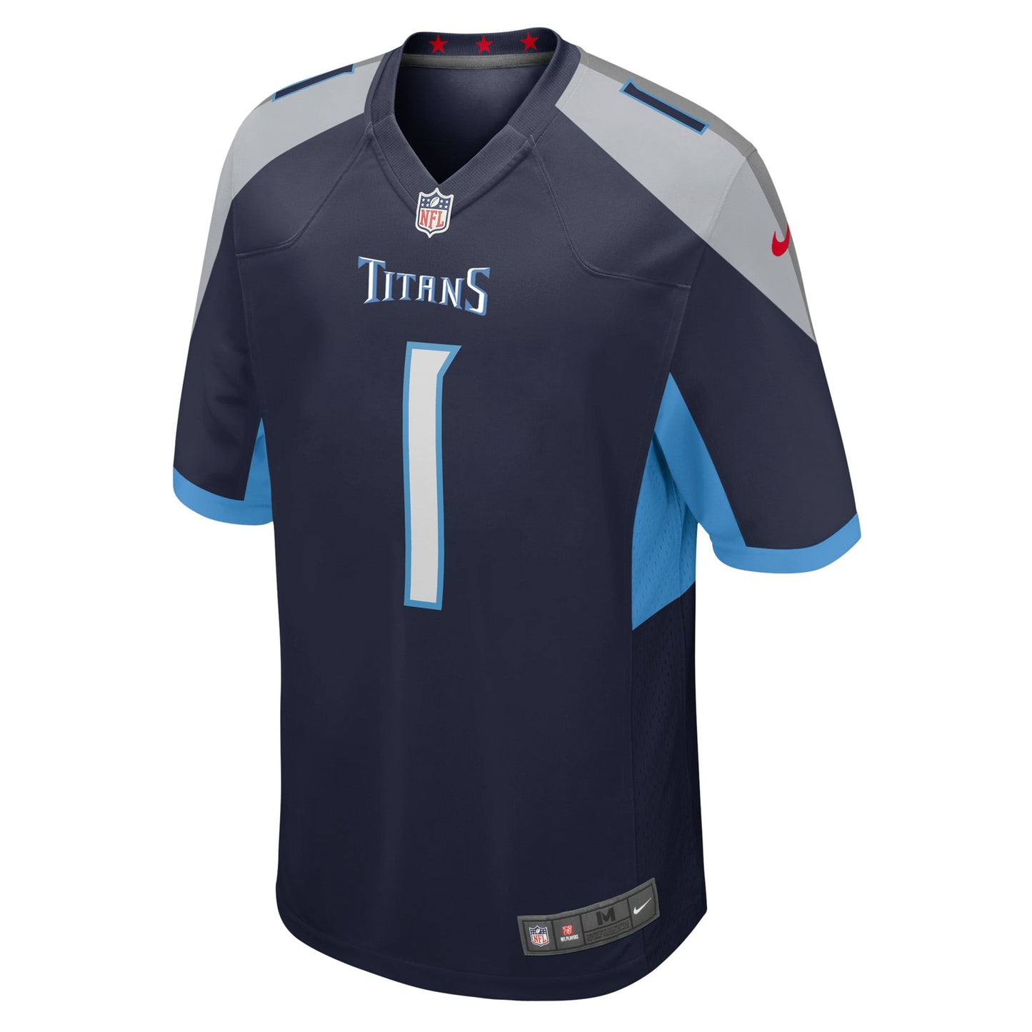 Tennessee Titans Number 1 Groom Navy Game Jersey JS3402
