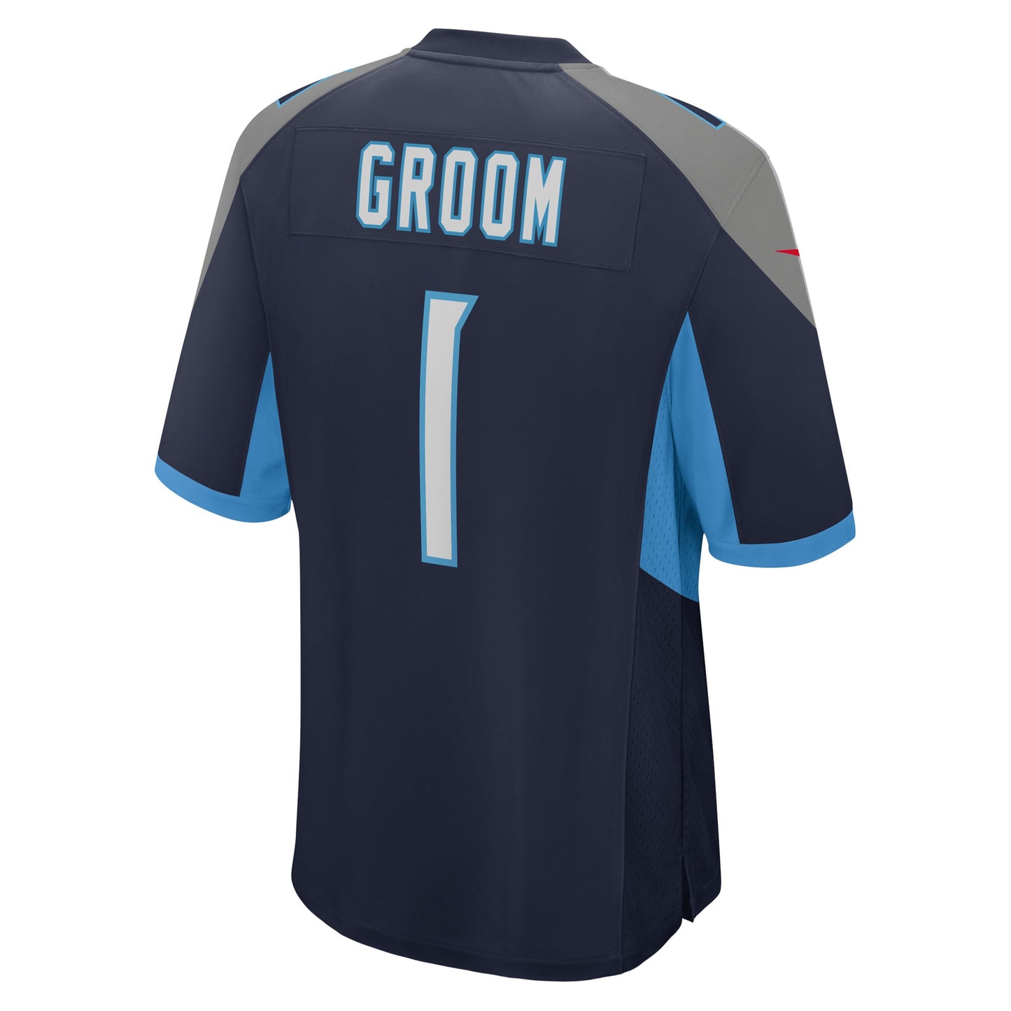 Tennessee Titans Number 1 Groom Navy Game Jersey JS3402