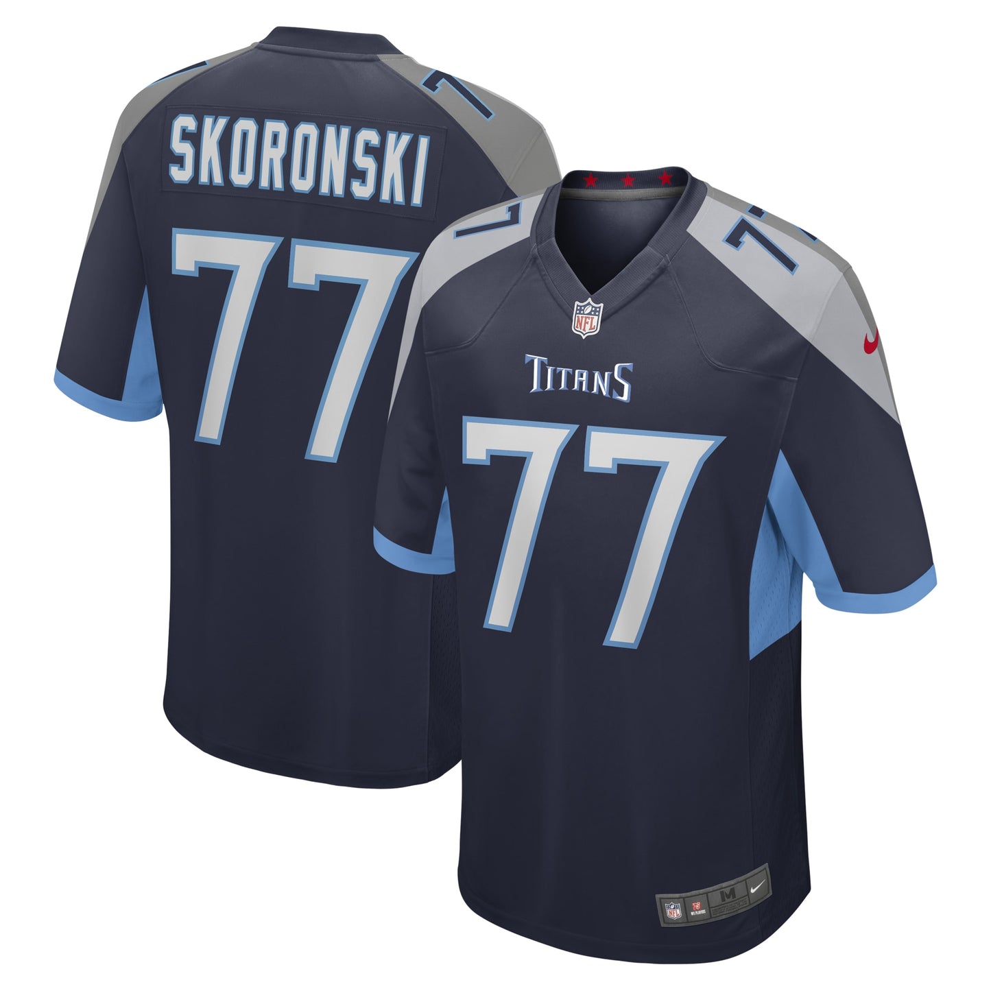 Tennessee Titans Peter Skoronski Navy Game Jersey JS6642