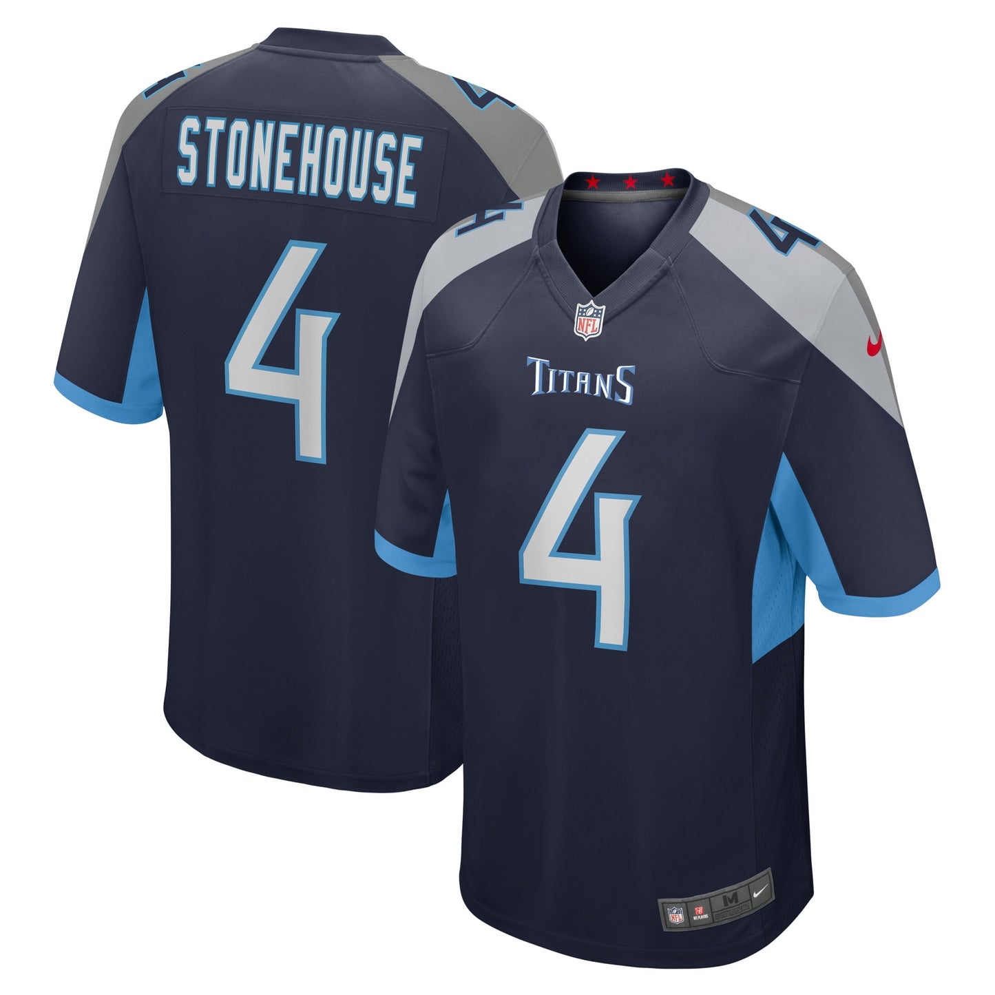 Tennessee Titans Ryan Stonehouse Navy Game Player Jersey JS9228