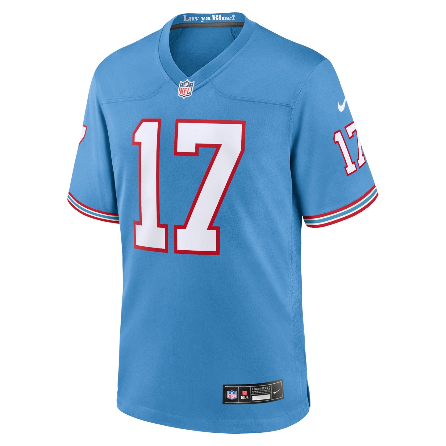 Tennessee Titans Ryan Tannehill Light Blue Oilers Throwback Alternate Game Player Jersey JS6437