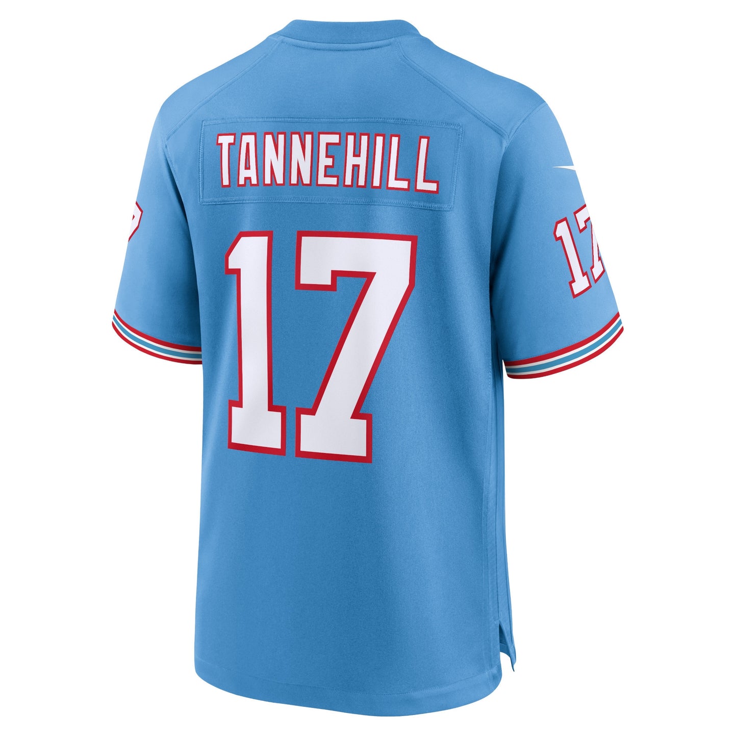 Tennessee Titans Ryan Tannehill Light Blue Oilers Throwback Alternate Game Player Jersey JS6437
