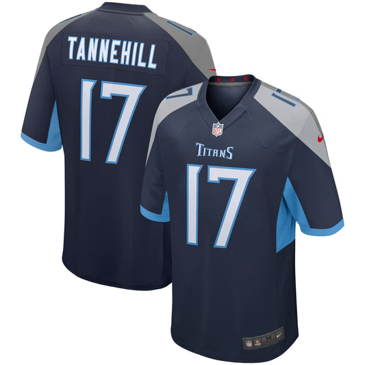 Tennessee Titans Ryan Tannehill Navy Game Player Jersey JS6184
