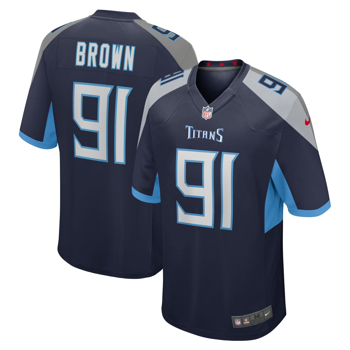 Tennessee Titans Shakel Brown Navy Game Jersey JS7090