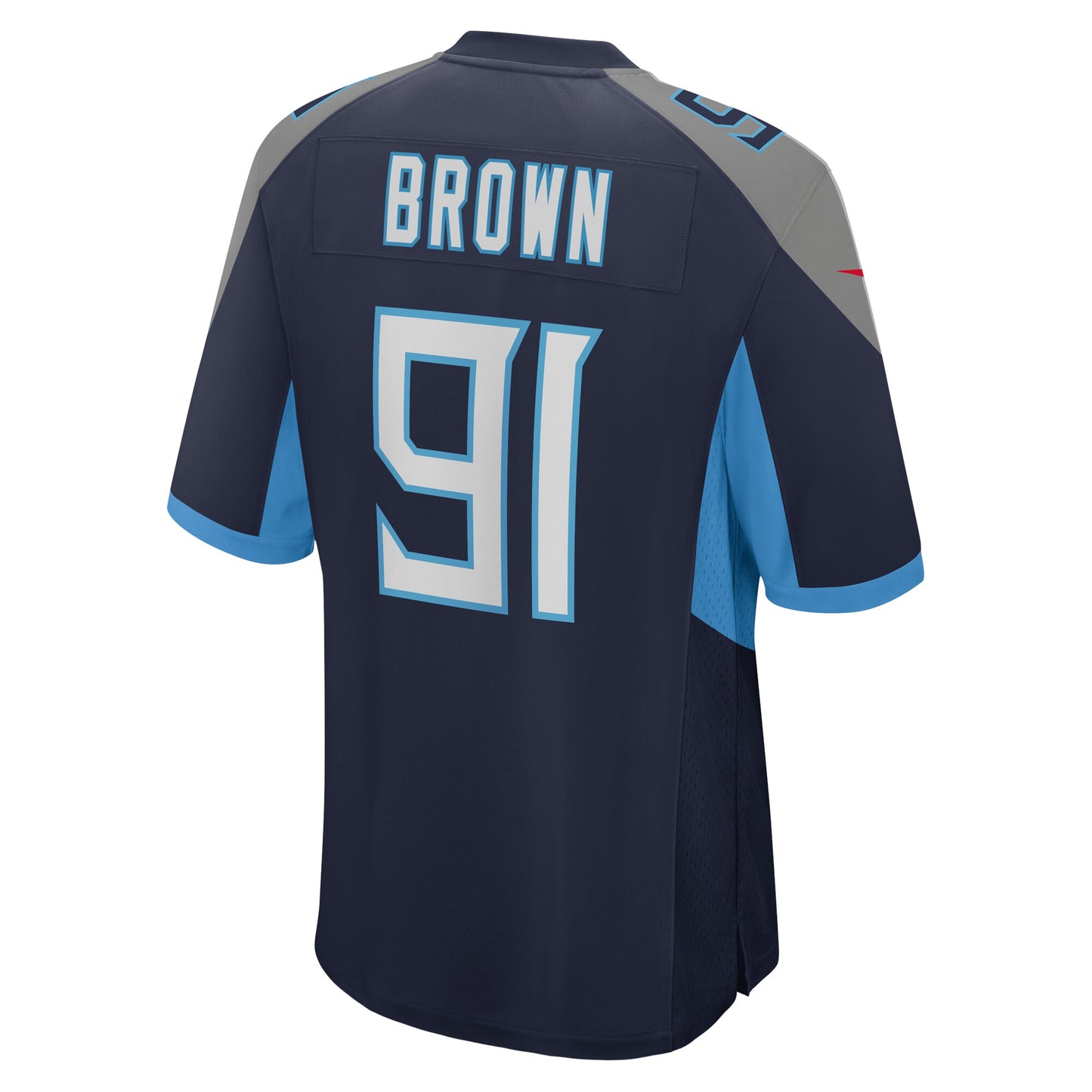 Tennessee Titans Shakel Brown Navy Game Jersey JS7090