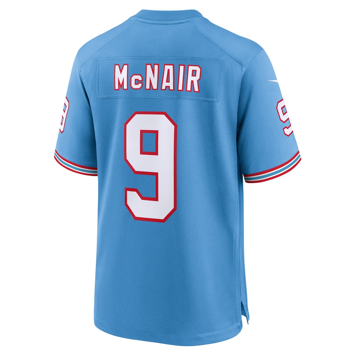 Tennessee Titans Steve McNair Light Blue Oilers Throwback Retired Player Game Jersey JS5715