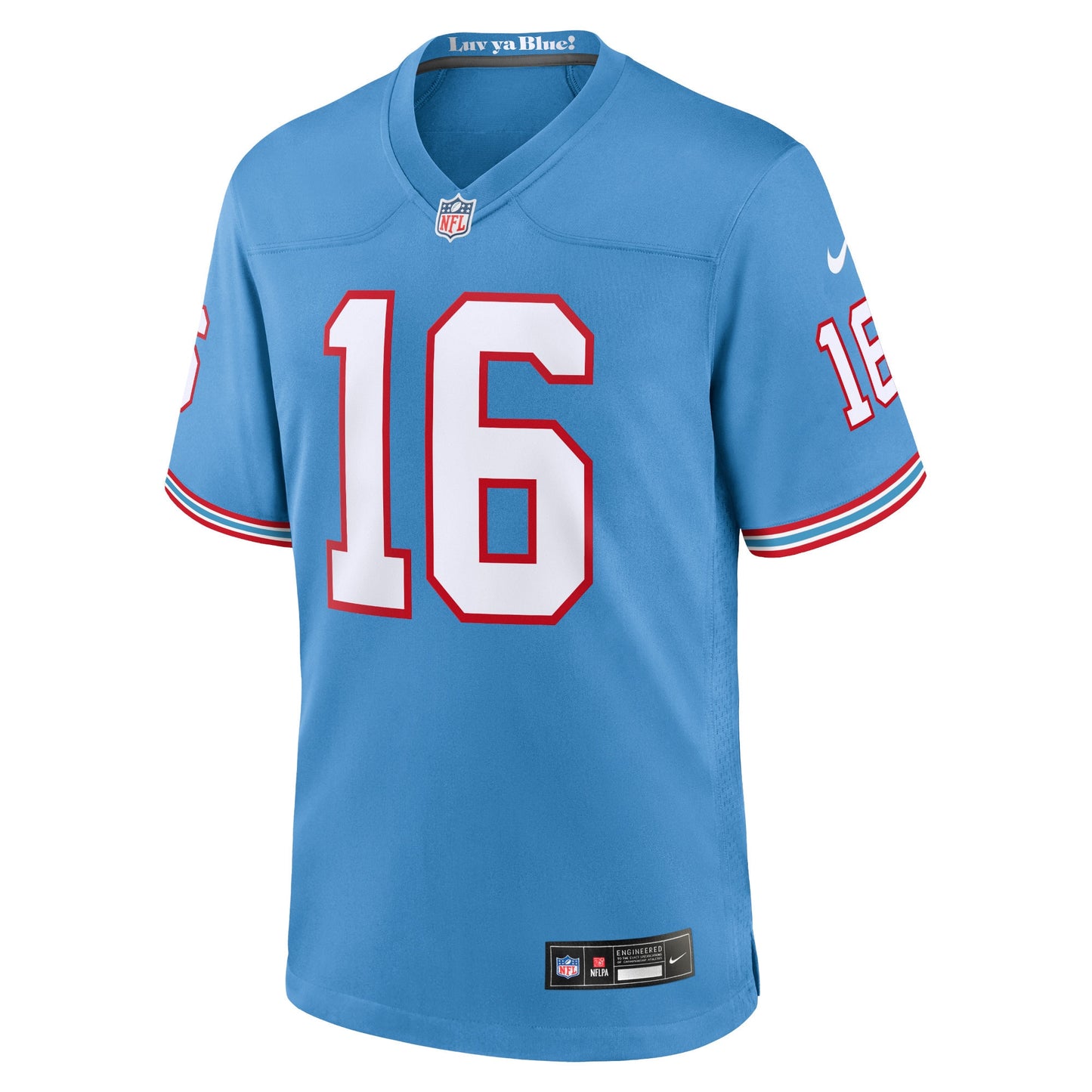 Tennessee Titans Treylon Burks Light Blue Oilers Throwback Alternate Game Player Jersey JS8192
