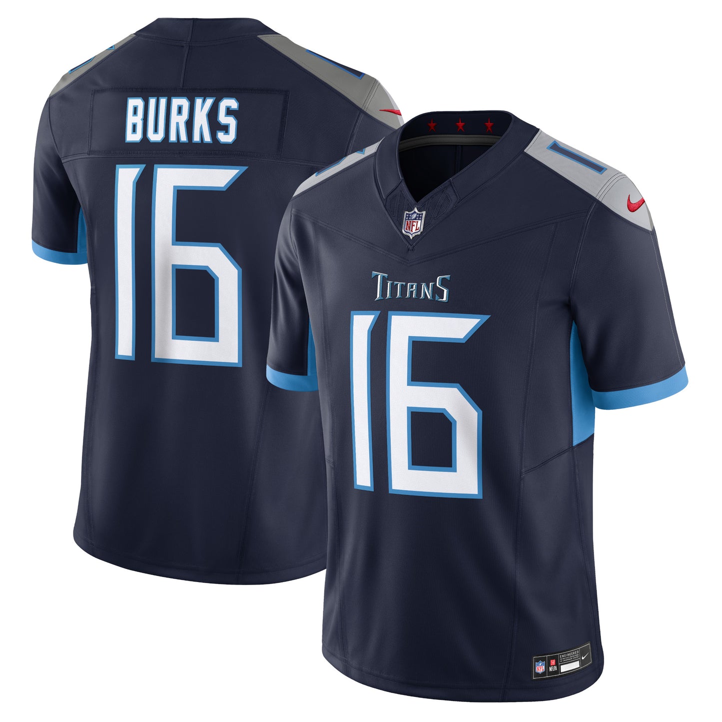 Tennessee Titans Treylon Burks Navy Vapor F.U.S.E. Limited Jersey JS6736