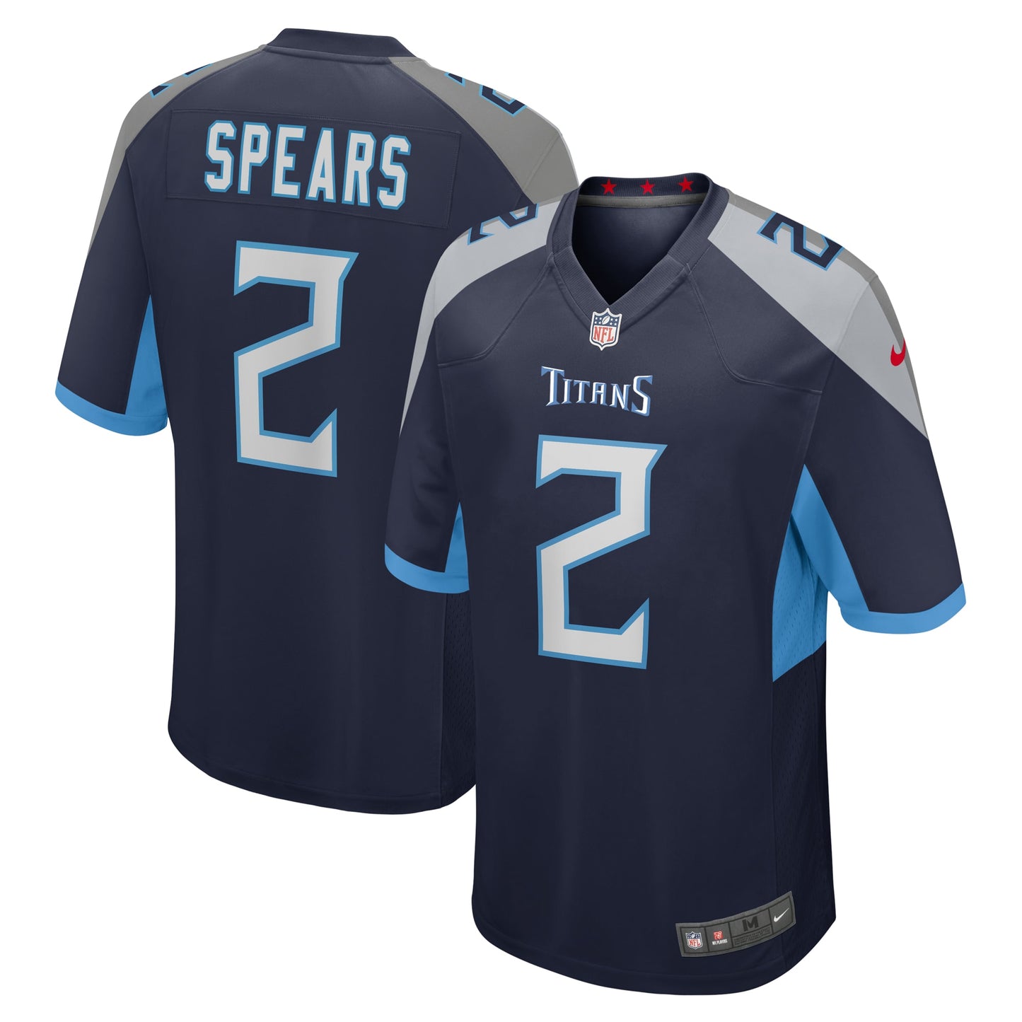 Tennessee Titans Tyjae Spears Navy Game Jersey JS4208