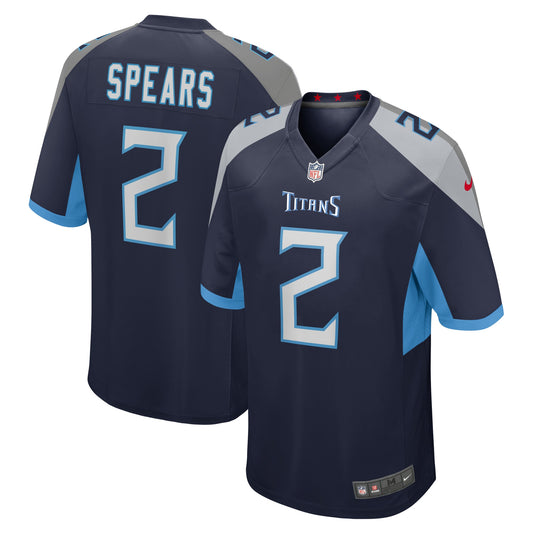 Tennessee Titans Tyjae Spears Navy Game Jersey JS4208