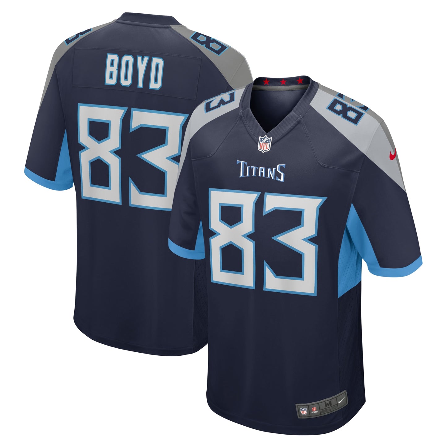 Tennessee Titans Tyler Boyd Navy Game Jersey JS3634