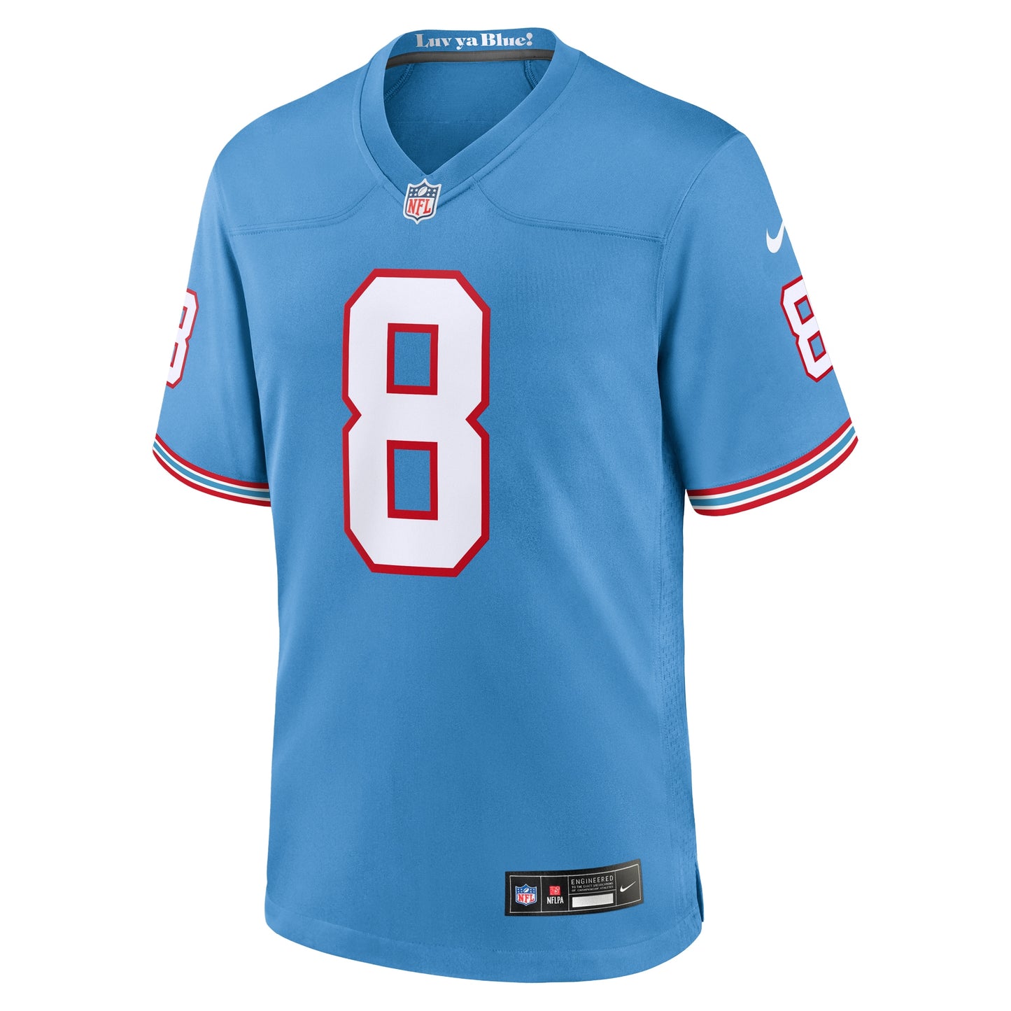 Tennessee Titans Will Levis Light Blue Oilers Throwback Player Game Jersey JS7813