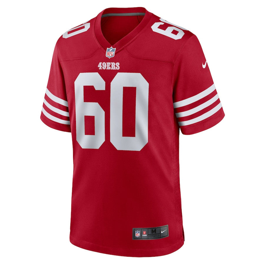 Sebastian Gutierrez 60 San Francisco 49ers Team Game Jersey – Scarlet JS7827
