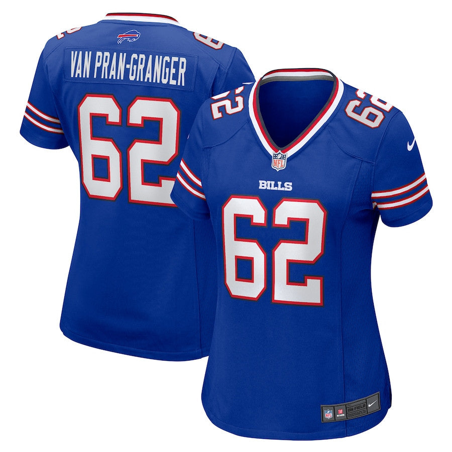 Sedrick Van Pran-Granger 62 Buffalo Bills Game Jersey – Royal JS1594