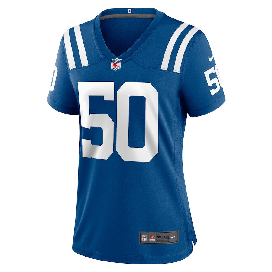 Segun Olubi 50 Indianapolis Colts Game Jersey – Royal JS7609