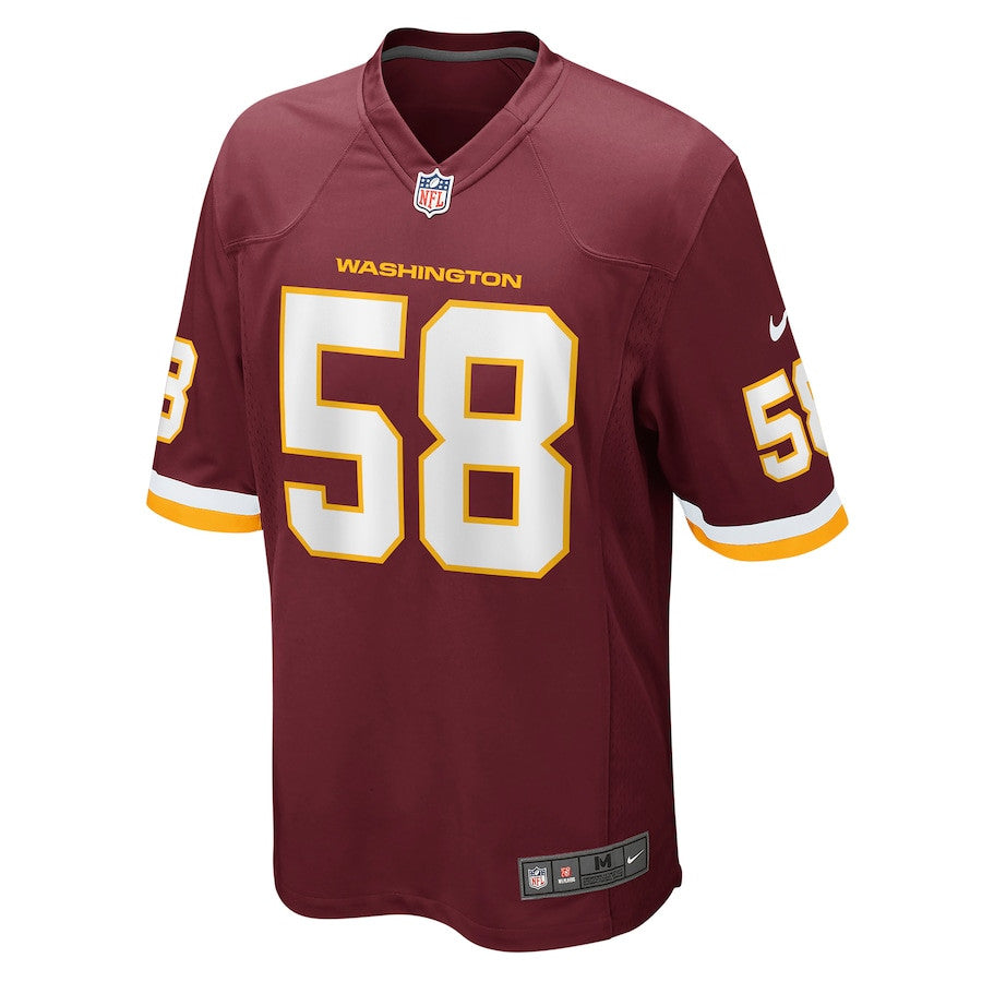 Shaka Toney 58 Washington Football Team Game Jersey – Burgundy JS3811