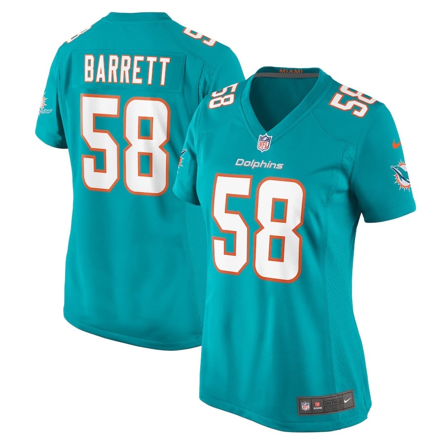 Shaquil Barrett 58 Miami Dolphins Game Jersey – Aqua JS8575