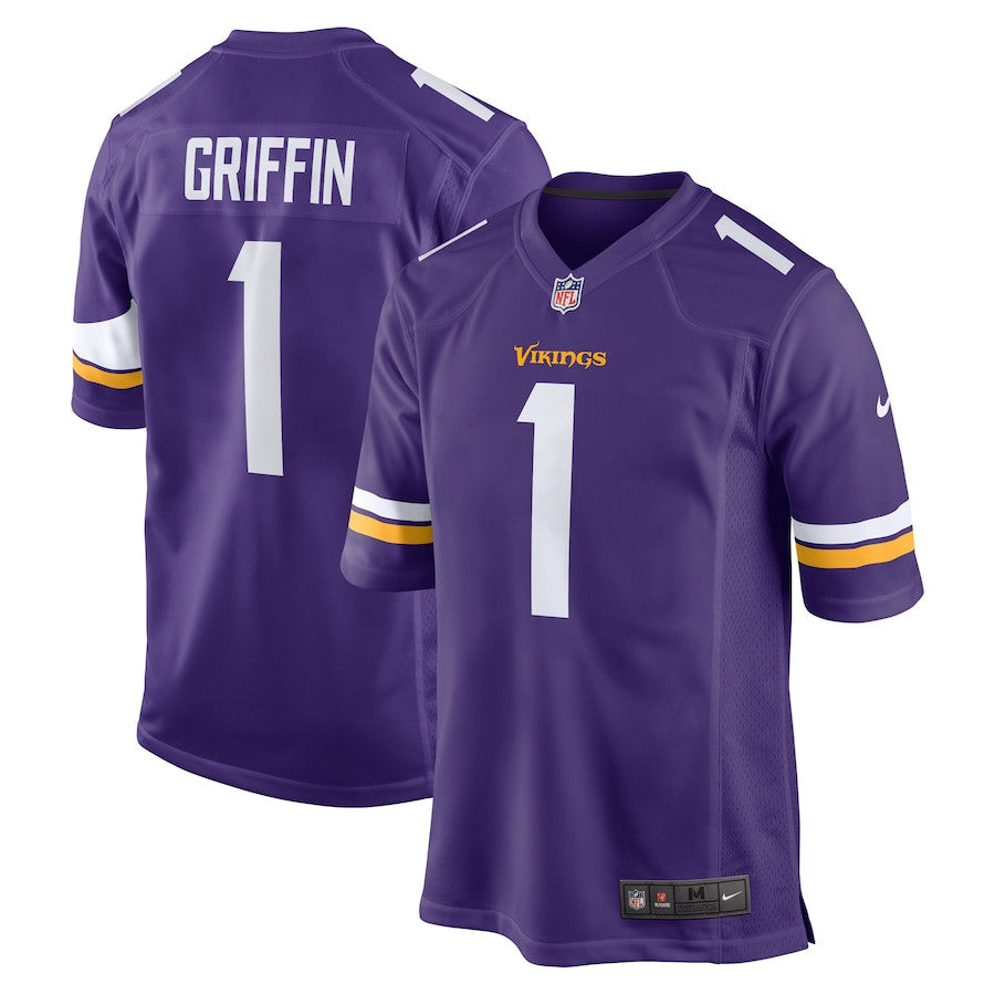 Shaquill Griffin 1 Minnesota Vikings Team Game Jersey – Purple JS6769
