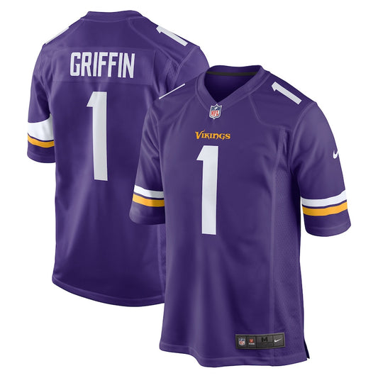 Shaquill Griffin 1 Minnesota Vikings Team Game Jersey – Purple JS6769