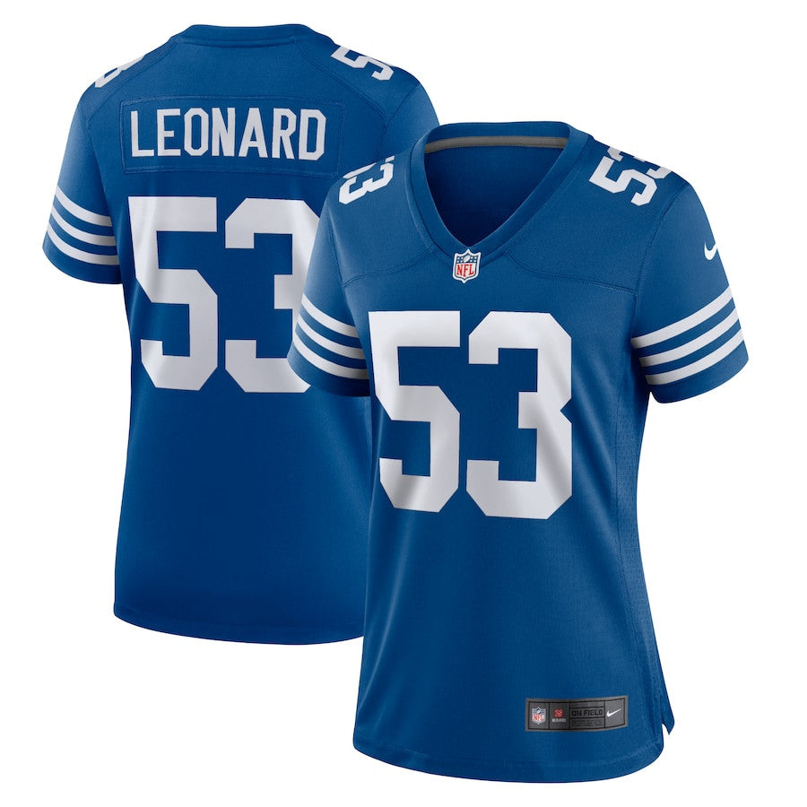 Shaquille Leonard 53 Indianapolis Colts Alternate Game Jersey – Royal JS8695