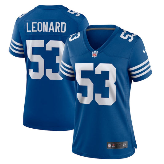 Shaquille Leonard 53 Indianapolis Colts Alternate Game Jersey – Royal JS8695