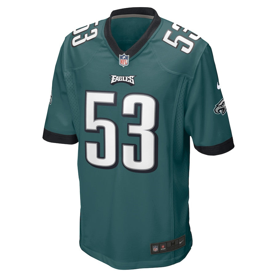 Shaquille Leonard 53 Philadelphia Eagles Game Jersey – Midnight Green JS5534