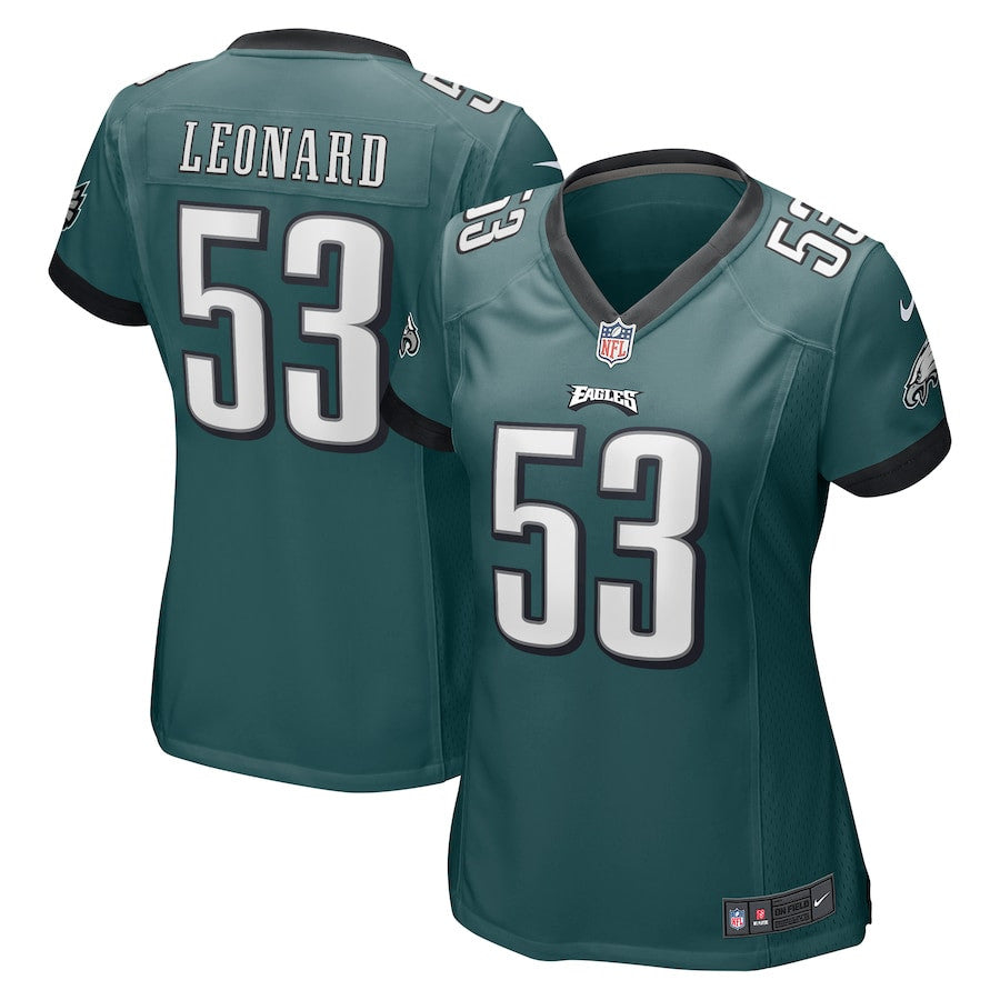 Shaquille Leonard 53 Philadelphia Eagles Game Jersey – Midnight Green JS6915